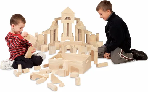 Vista 7 de Bloques para armar lisos de madera Melissa & Doug, Estándar, 1, Multicolor/Ninguno