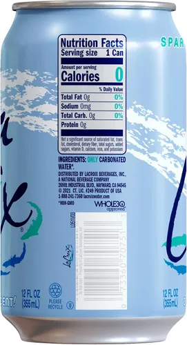 Vista 2 de Agua con gas La Croix, pura, lata de 12 onzas (pack de 8)