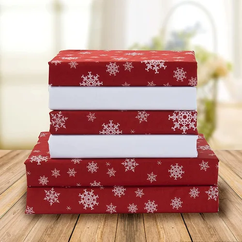Vista 9 de Elegant Comfort Juego de sábanas de 4 piezas estampadas navideñas, 1500 hilos, material transpirable y súper suave, resistente a las arrugas
