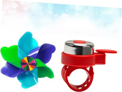 Vista 3 de 1 juego de molino de viento, accesorios de scooter para accesorios de bicicleta, manillar, campana de bicicleta para campana de bicicleta