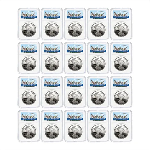 Vista 4 de 50PCS Moneda Losa Display Holder Almacenamiento 0.827 in para NGC PCGS Grado Colección Caja 0.827 in