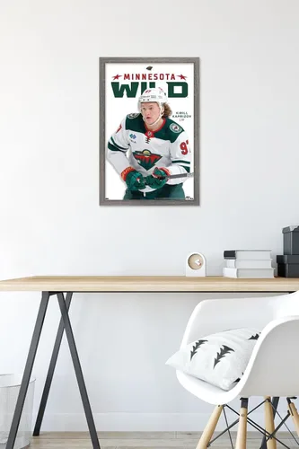 Vista 6 de Trends International NHL Minnesota Wild - Póster de pared de la serie 23 de Kirill Kaprizov, 22.4 pulgadas de largo x 14.7 pulgadas, versión