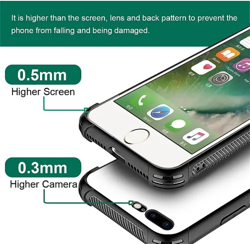 Vista 123 de Compatible con funda para iPhone 6 Plus/6s Plus,Bite Your Teeth Diseño de patrón asombroso, funda trasera dura de PC anti-arañazos y a prueba
