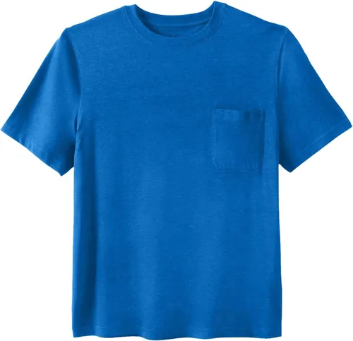 Vista 37 de KingSize Big & Tall Shrink-Less - Camiseta ligera, con cuello redondo, con bolsillo para hombre Gris Caliente Carbón