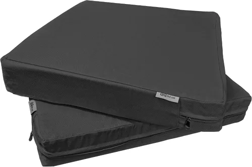 Vista 10 de Paquete de 2 cojines de plataforma de espuma viscoelástica para exteriores de 23 x 23 x 5 pulgadas con funda interna impermeable para muebles
