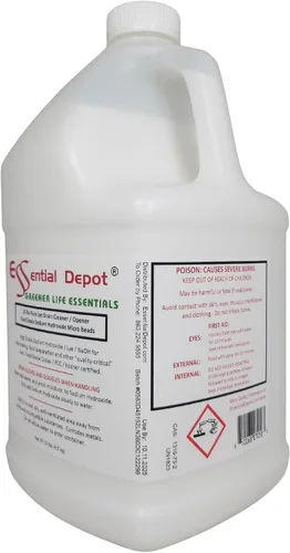 Vista 7 de Essential Depot Botella de 40 libras de hidróxido de sodio de grado alimenticio Micro perlas de tamaño uniforme (cuentas o partículas) – Limpiador