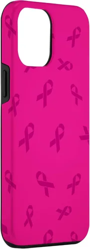 Vista 3 de Funda rosa para iPhone 12 Pro Max para concientización sobre el cáncer de mama
