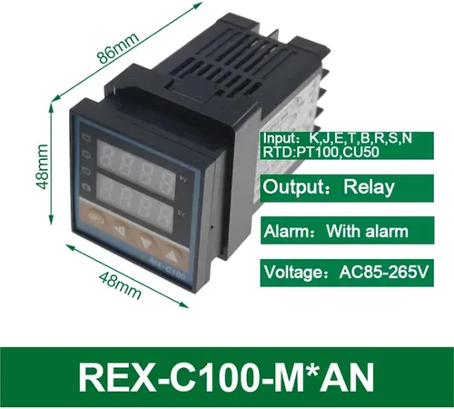 Vista 2 de REX-C100 PID Intelligent Temperature Controller REX C400 C700 C900 Thermostat SSR Relay Output thermocouple Thermal Resistor(REX-C100-M an)