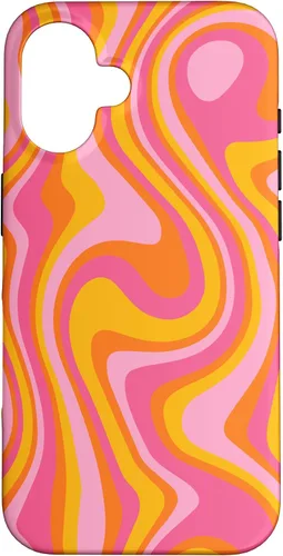 Vista 32 de Retro Groovy Liquid Swirl Hippie 70's 80's Psychedelic Phone Case for iPhone 17