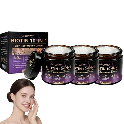 Vista 9 de Qiawi Biotin - Crema restauradora de piel 10 en 1, nueva crema profesional de tratamiento de la piel para eliminar y reparar, hidratante, suero