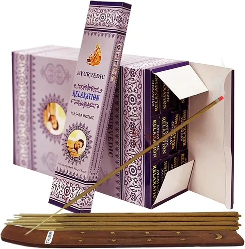 Vista 10 de Dragons Blood Inciense Sticks and Holder Bundle Ayurvedic Hand Made Insence Insence