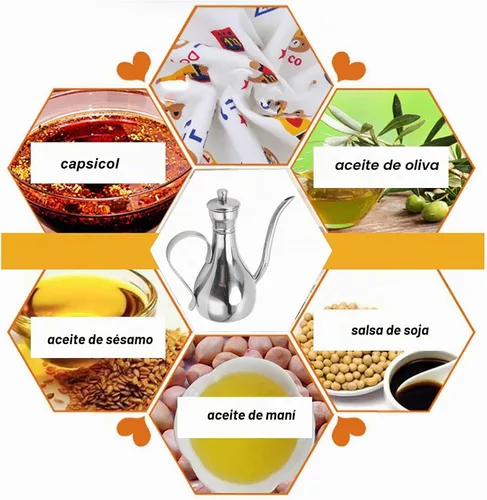 Vista 6 de Botella dispensadora de aceite de acero inoxidable, botella
