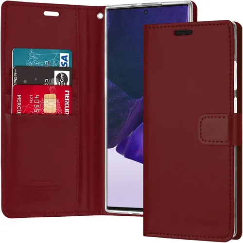 Vista 23 de GOOSPERY Funda Blue Moon para Galaxy S21 de 6.2 pulgadas (2021), soporte de piel sintética premium con soporte para tarjetas (negro)