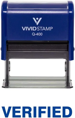 Vista 13 de Sello de goma autoentintado verificado (tinta negra) - Mediano Negro
