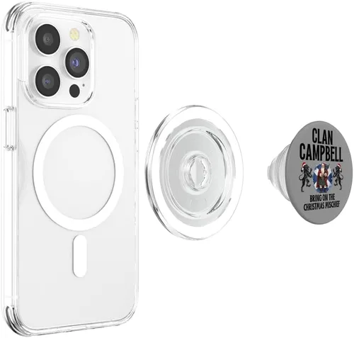 Vista 4 de Campbell Clan Christmas Scottish Family Name Party PopSockets MagSafe PopGrip para iPhone