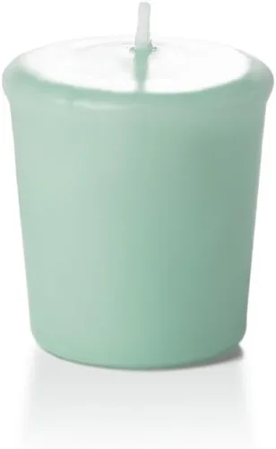 Vista 5 de Yummi - Velas votivas sin aroma, 15 horas de combustión, color blanco. 9 por paquete