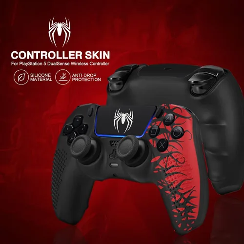 Vista 4 de Darno Funda de silicona antideslizante para controlador Ps5, accesorios para controlador Ps5, suave cubierta protectora para el agarre del control