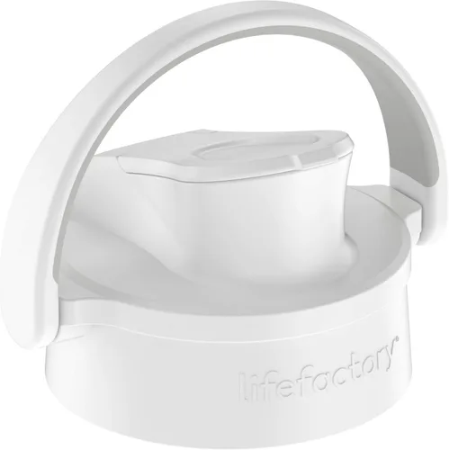 Vista 2 de Lifefactory Accesorio Active Flip Cap para botellas de vidrio de 12 onzas, 16 onzas y 22 onzas, blanco óptico