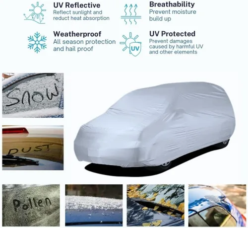 Vista 5 de EliteShield ShieldAll - Funda para SUV, anti-rayos UV, resistente a la intemperie, funda suprema para SUV que se adapta hasta 13.5 pies de largo
