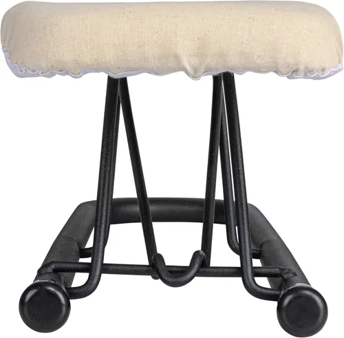 Vista 6 de Household Essentials Tabla de planchar con funda para accesorios, parte superior de plástico, almohadilla de espuma y funda de algodón natural