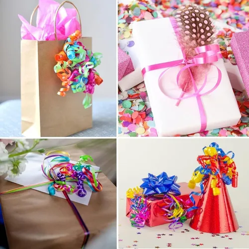 Vista 3 de 48 rollos de cintas de 0.197 in y 11 yardas para globos rizadores, cintas de envoltura de regalos para manualidades, arcos, bodas, fiestas