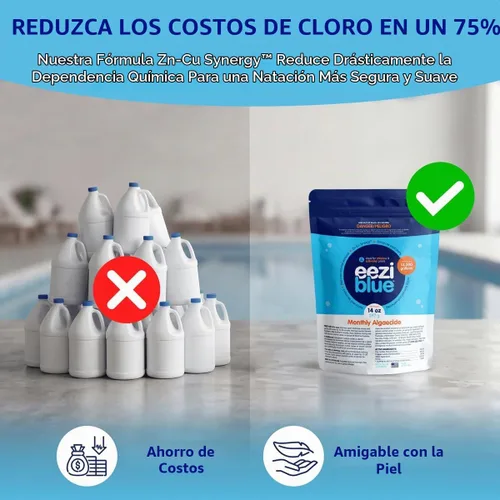 Vista 5 de Alguicida de piscina para piscina sobre el suelo y enterrada, tratamiento mensual de algas