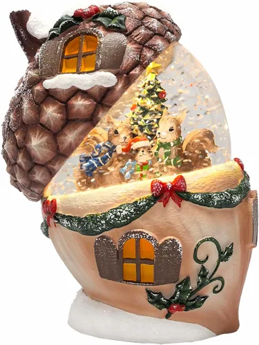 Vista 9 de Globo iluminado con purpurina para adornos de árbol de Navidad o decoración Ornamento de muñeco