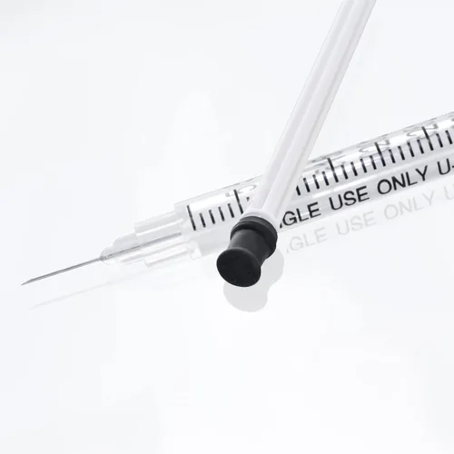 Vista 6 de U-100 - Jeringa de 0.5cc 1.06 oz 5/16" (8mm) con aguja, envuelta individualmente, paquete de 20