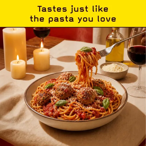 Vista 4 de Pete's Pasta - Fideos de espagueti 20g de alta proteína, sin carbohidratos + pasta baja en carbohidratos Pasta keto, sin carbohidratos Pasta