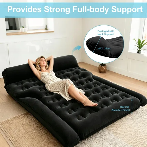 Vista 4 de SUV Air Mattress, Inflatable Car Mattress Full Size Airbed for Trunk Black