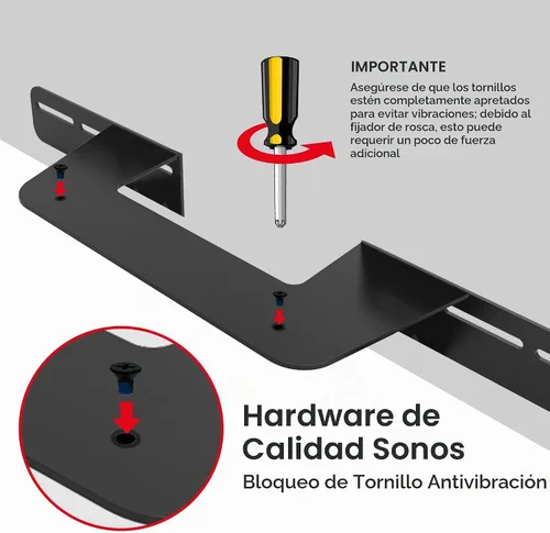 Vista 8 de Soporte de barra de sonido para graves Sonos Beam Gen 1 y 2 solamente Negro