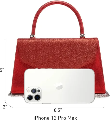 Vista 82 de Dasein Bolso de noche para mujer, embragues de fiesta, bolsos de boda, cóctel, baile de graduación, bolsos con purpurina esmerilada