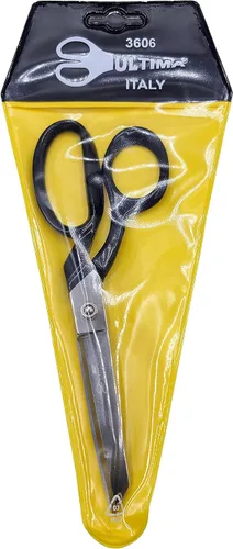 Vista 3 de Ultima Tijeras de uso general con mango doblado de 6 pulgadas – Cortadora de acero al carbono forjado en caída, cromadas con asas dobladas negras