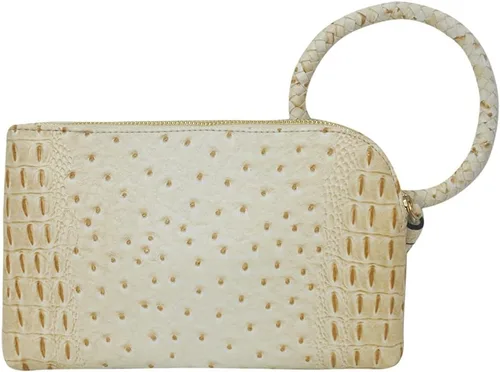 Vista 3 de NGIL Mini bolso de pulsera para mujer, mini bolso de cuero sintético con borla de flecos, cartera de pulsera para mujer