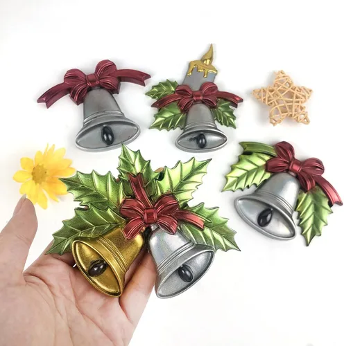 Vista 8 de Molde de resina epoxi reutilizable para decoración de interiores y exteriores, campana de Navidad, molde de silicona para decoración del hogar