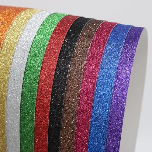 Vista 5 de Papel de cartulina con purpurina, papeles con purpurina que no se desprende, papel para manualidades y proyectos de bricolaje, papel brillante