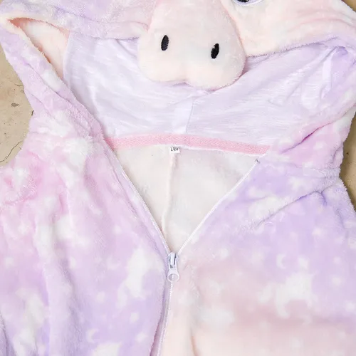 Vista 18 de Mameluco de unicornio para pijamas de animales, cosplay, disfraz unisex de Halloween