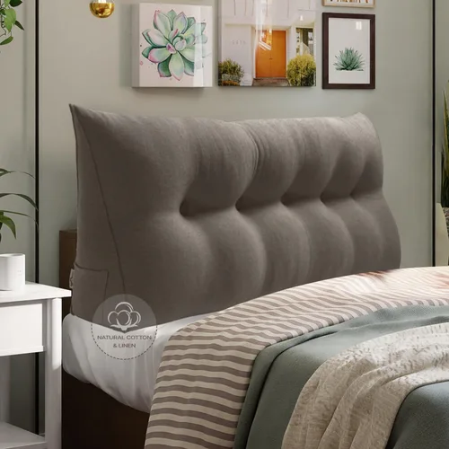 Vista 18 de WOWMAX - Almohada grande triangular con respaldo para cabecera, almohada de posicionamiento para lectura en forma de cuña, con funda extraíble