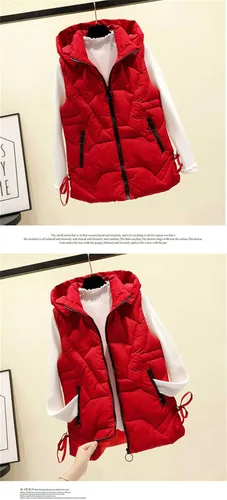 Vista 7 de Chaleco desmontable con cremallera para mujer, primavera, otoño, invierno, moda, casual, para mujer, bonito, cálido, para mujer, ropa exterior