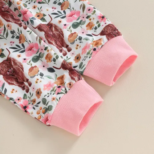 Vista 7 de Conjunto de 3 piezas con estampado de Darlin para bebé y niña pequeña