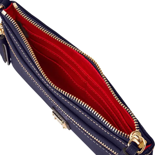 Vista 3 de Dooney & Bourke Bolso de mano, Saffiano Pulsera Doble Cremallera - Marino, Azul (Marine)