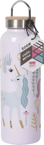 Vista 5 de Now Designs Botella de agua de acero inoxidable con tapa de bambú