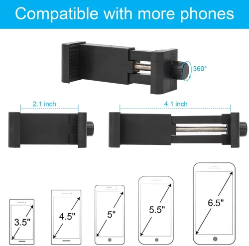 Vista 10 de iTODOS Soporte flexible portátil para teléfono celular para cinta de correr, bicicleta giratoria, cochecito, carrito de compras, cama, automóvil