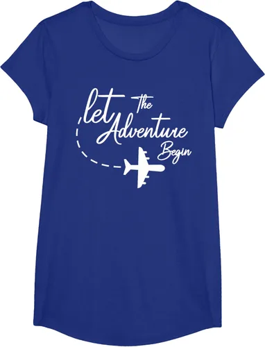 Vista 67 de Let The Adventure Begin - Camiseta inspiradora en modo de viaje en avión, Negro, S