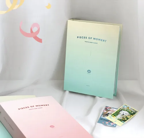 Vista 8 de Álbum de fotos estético simple y encantador coreano de tapa dura para tarjetas fotográficas kpop, polos, polaroides, tarjetas de visita, tarjetas