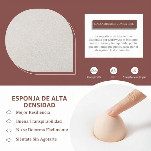 Vista 4 de Mecedora moderna para guardería, cómoda silla de guardería con reposapiés, mecedora tapizada con bolsillo, sillón de lectura con base de madera