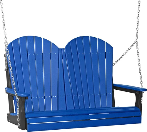 Vista 22 de LuxCraft Columpio Adirondack de 4' - Disponible en 22 colores Caoba antigua
