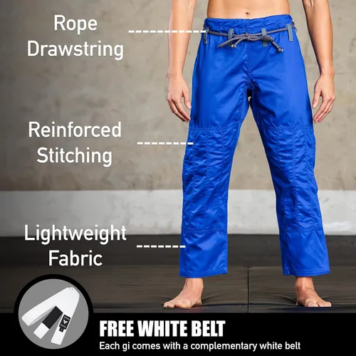 Vista 3 de Elite Sports Ultra ligero BJJ GI para mujer - IBJJF Jiu-Jitsu GI para niñas y mujeres (consulte la guía especial de tallas)