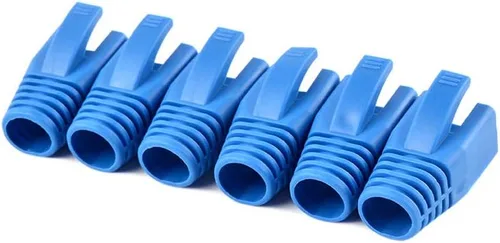Vista 15 de 50 fundas de alivio de tensión Cat7 Cat7A Cat8, RJ45, cubierta de conector de red modular, tapa de conector de cable, color negro