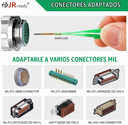 Vista 3 de JRready 25 piezas M81969 14 01 22D Herramienta de instalación y remoción de barril sólido para el servicio de conectores eléctricos en sistemas